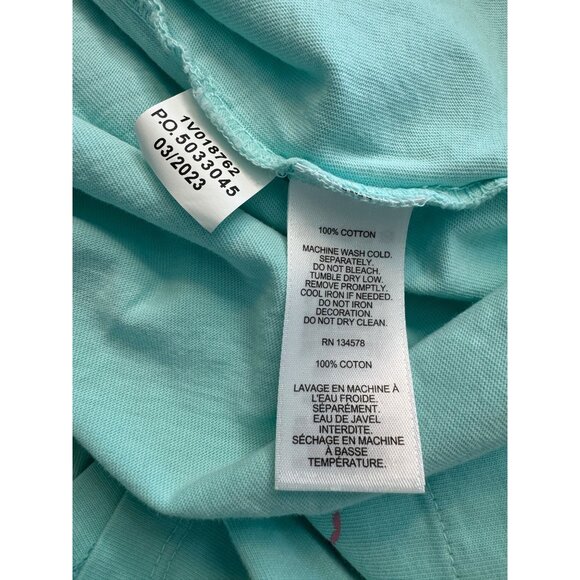 Vineyard Vines Drift Dye Size Large Whale Vintage Logo NWOT Men's Aqua - Picture 4 of 8